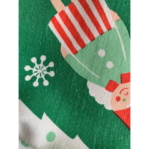 Scandinavian Christmas Cotton Napkin Set Modern Danish Dutch Boy Girl Design - Picture 5 of 9